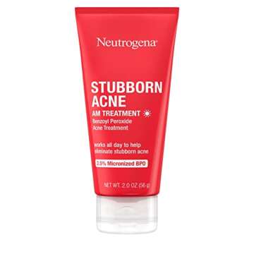 Neutrogena Stubborn Acne AM Face Treatment with Benzoyl Peroxide, 2.0 oz & Stubborn Marks PM Treatment with Retinol SA, 1 fl. oz