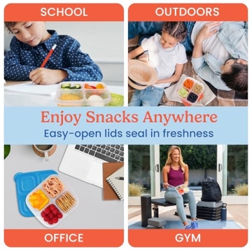 Bentgo Easyboxes 4-Compartment Snack Containers Set