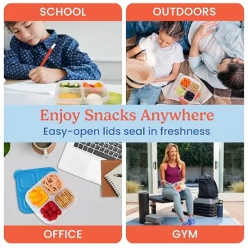 Bentgo Easyboxes 4-Compartment Snack Containers Set