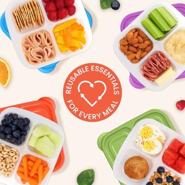 Bentgo Easyboxes 4-Compartment Snack Containers Set