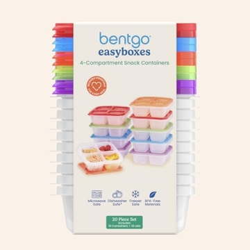 Bentgo Easyboxes 4-Compartment Snack Containers Set