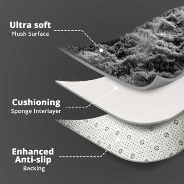 ROCYJULIN Area Rugs 5x7 for Bedroom, Fluffy 5x7 Area Rugs for Living Room, Ultra Soft Non-Slip Large Shag Fuzzy Rug for Nursery, Kids, Girls, Boys, Black Tie-Dye