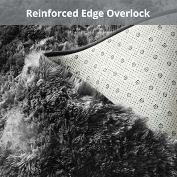 ROCYJULIN Area Rugs 5x7 for Bedroom, Fluffy 5x7 Area Rugs for Living Room, Ultra Soft Non-Slip Large Shag Fuzzy Rug for Nursery, Kids, Girls, Boys, Black Tie-Dye