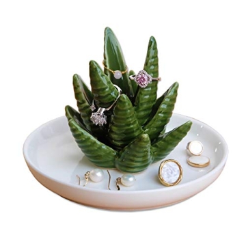Charming PUDDING CABIN Aloe Ring Holder for Jewelry