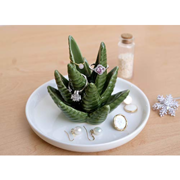 Charming PUDDING CABIN Aloe Ring Holder for Jewelry