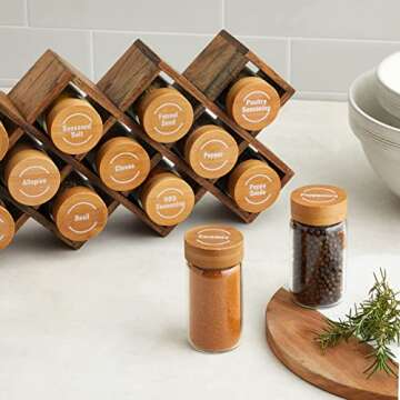 Talented Kitchen 144 Clear Spice Labels for Jars