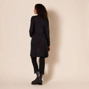Amazon Essentials Women's Lightweight Longer Length Cardigan Sweater (Available in Plus Size), Black, Small