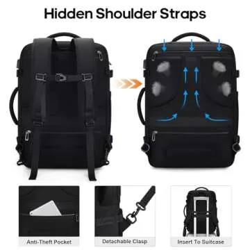 Bagsure Travel Backpack 42L Flight Approved Carry-on