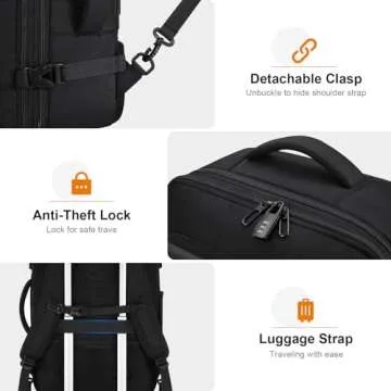 Bagsure Travel Backpack 42L Flight Approved Carry-on