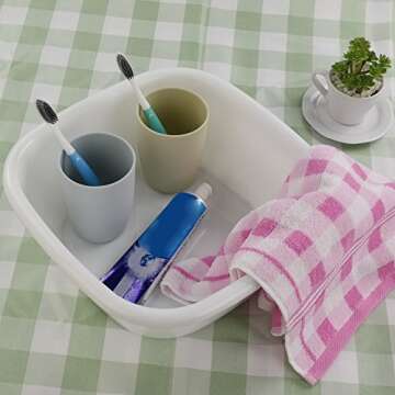 Wekioger 8 Quart Dish Pan Basin, Versatile 3-Pack