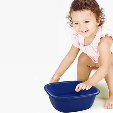 Wekioger 8 Quart Dish Pan Basin, Versatile 3-Pack