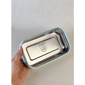 لانچ‌باکس استیل 304 دوجداره ۲۰×۱۲×۷؛ مناسب کار/دانشگاه