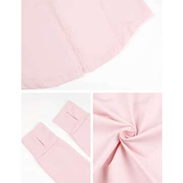 Yeokou Women’s Active Zip Up Cropped Athletic Jacket Pink