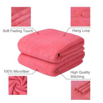 JML Luxury Hotel & SPA Bath Towels - 2 Pack, 30"x60", Super Soft & Absorbent