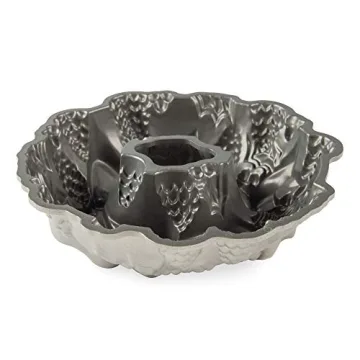 Nordic Ware Platinum Holiday Wreath Bundt Pan for Baking