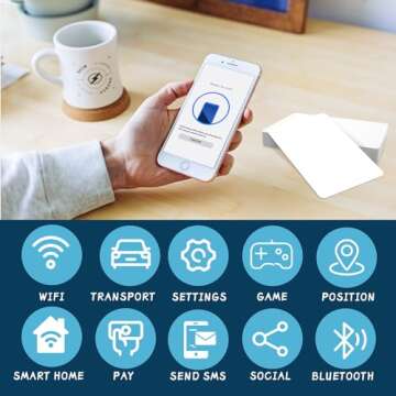 20 Programmable PVC NFC Cards - Ntag215, CR80, Compatible with Epson & Canon Inkjet Printers