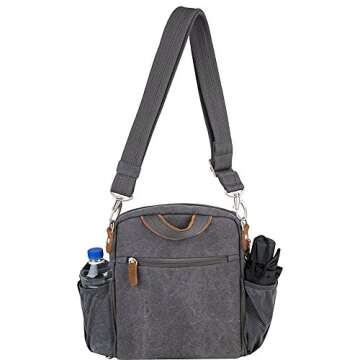 Travelon Anti-Theft Heritage Tour Bag, Pewter - 33074 540 9 x 11.5 x 3
