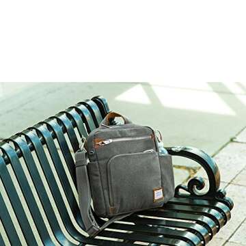 Travelon Anti-Theft Heritage Tour Bag, Pewter - 33074 540 9 x 11.5 x 3