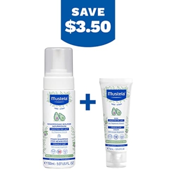 Mustela Baby Cradle Cap Bundle Natural Shampoo Cream Newborns
