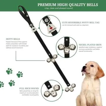 Caldwell's Pet Supply Co. Dog Potty Bells, Dog Door Bell, Bells to Go Outside, Potty Training Bell, ...