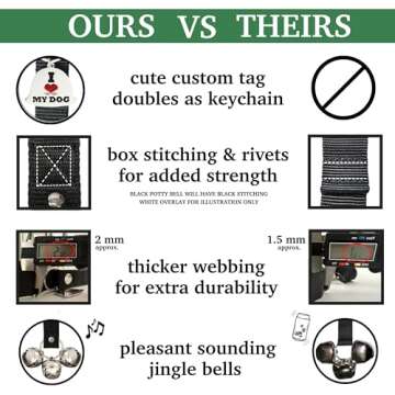 Caldwell's Pet Supply Co. Dog Potty Bells, Dog Door Bell, Bells to Go Outside, Potty Training Bell, Dogs Doorbell, Dogs Potty Doorbell, Ring to Go Pee, All Breed Puppy Training Tool