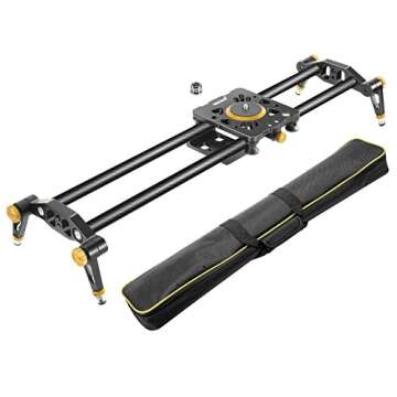 NEEWER 47.2 inches/120 Centimeters Carbon Fiber Camera Slider Video Stabilizer Rail with 6 Bearings ...