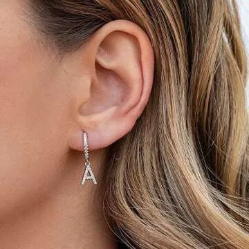 Elegant Initial Earrings for Women - Hypoallergenic Style