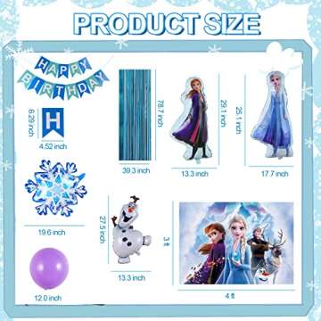 Magical Frozen Birthday Party Decorations Set for Kids