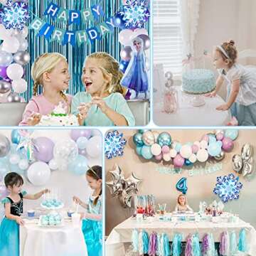 Magical Frozen Birthday Party Decorations Set for Kids