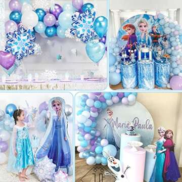 Magical Frozen Birthday Party Decorations Set for Kids