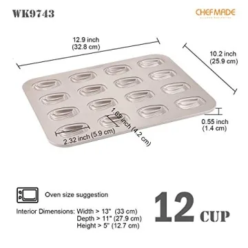 CHEFMADE Non-Stick Mini Madeleine Cake Pan for Baking