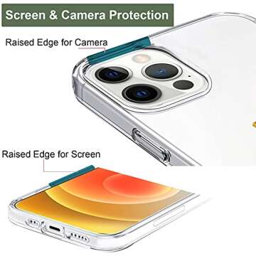 Unov Floral Pattern iPhone 13 Pro Case - Slim & Stylish Protection