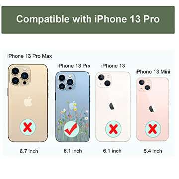 Unov Floral iPhone 13 Pro Case - Slim & Protective