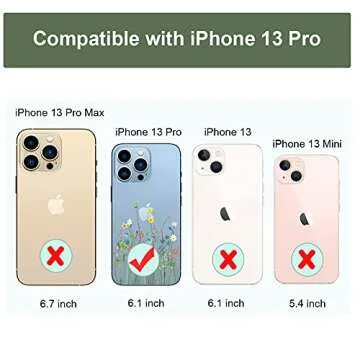 Unov Floral iPhone 13 Pro Case - Slim & Protective