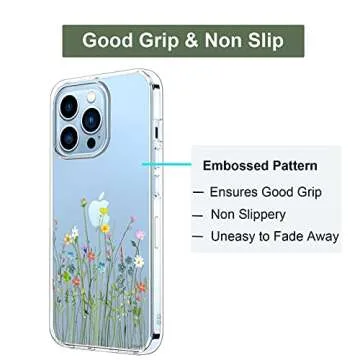 Unov Floral iPhone 13 Pro Case - Slim & Protective