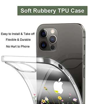 Unov Floral iPhone 13 Pro Case - Slim & Protective