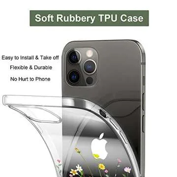 Unov Floral iPhone 13 Pro Case - Slim & Protective