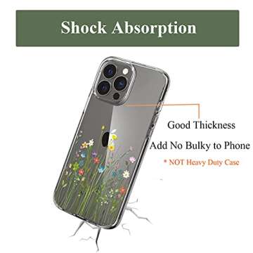 Unov Floral iPhone 13 Pro Case - Slim & Protective