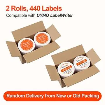 MiroCaro 4" x 6" Shipping Labels Compatible with Dymo Labelwriter 4XL 1744907,1755120, Postage Thermal Labels (2 Rolls, 440 Labels)