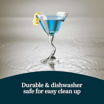 Libbey Z-Stem Martini Glasses Set of 4, Lead-Free Glasses with Z- Stem, Dishwasher Safe Martini Glasses Set for Parties