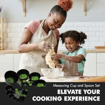 Chef Craft Easy to Read Measuring Cups Set 10-Piece Green