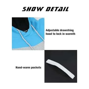 Mooncolour Mens Color Block Hoodie - Cozy Autumn Outwear