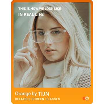 TIJN Gaming Glasses Blue Light Blocking Glasses for Women Men Nerd Eyeglasses Anti Eyestrain Anti UV...