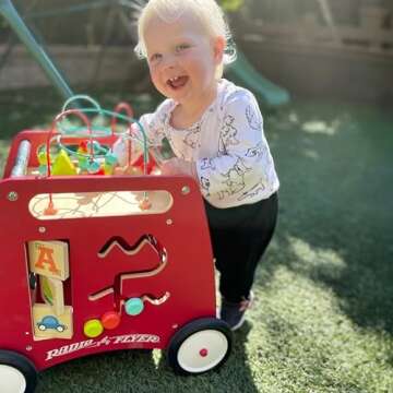 Radio Flyer Deluxe Push & Play Cube Walker, Walker Toy for Ages 1-3