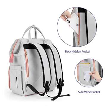 Damero Wearable Breast Pump Backpack with Cooler, Compatible with Elvie and Momcozy Breast Pump, Wearable Breast Pump Bag with Laptop Sleeve for Wearable Breast Pumps, Patent Pending