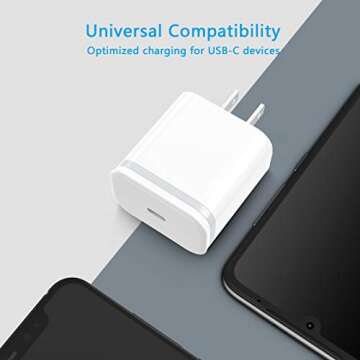 USB C Charger Block 3-Pack 20W Type-C Fast Charging Phone Wall Plug Portable Power Adapter USBC Bric...