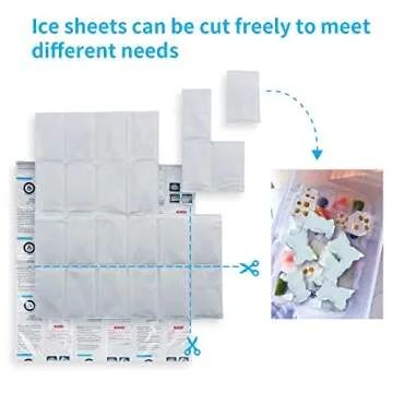 Shipping Cold Packs Dry Ice for Shipping Frozen Food, Freezer Ice Pack Sheets for Coolers 14'' X 13'', Flexible Freezer Cold Packs Keep Food Fresh Beverage Cold, 10 PCS Ice Blanket Sheets, 4 x 6 Cells