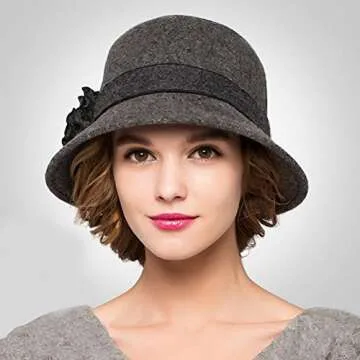 Stylish Maitose Women's Wool Felt Church Bowler Hat
