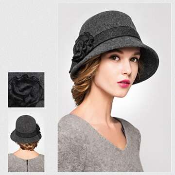 Stylish Maitose Women's Wool Felt Church Bowler Hat