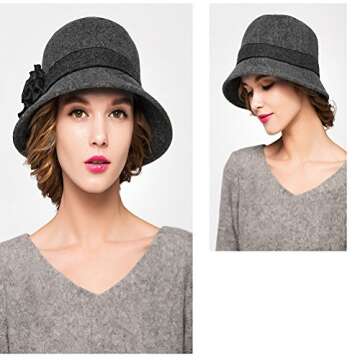 Stylish Maitose Women's Wool Felt Church Bowler Hat
